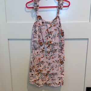 NWOT SUNSET WEST Floral Pink Girls romper